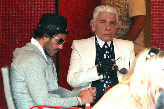 The trend setter: Karl Lagerfeld without his sunglasses on