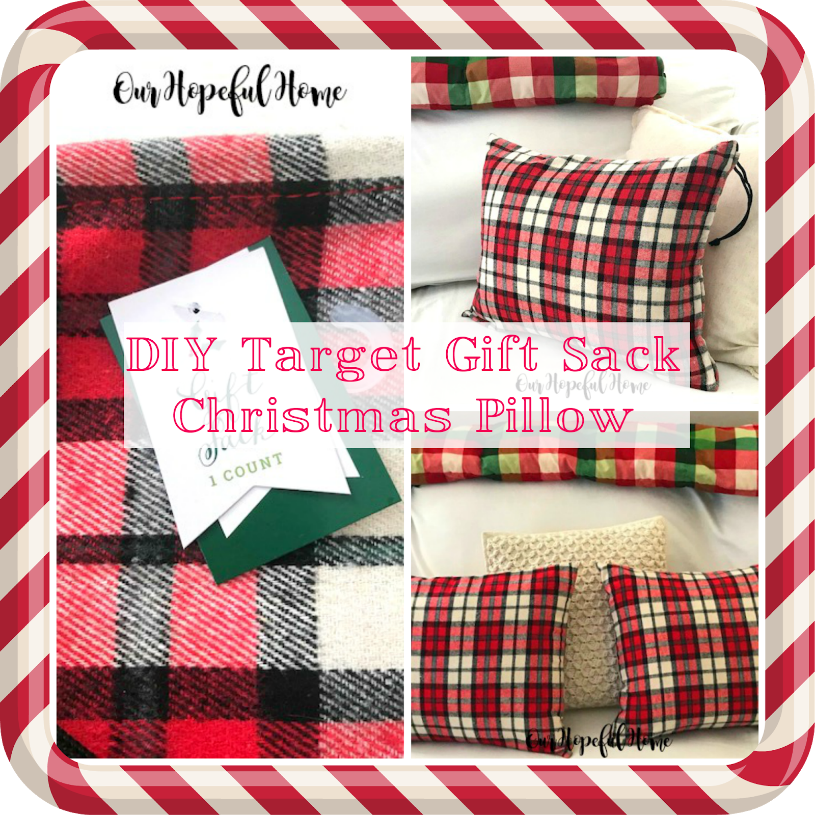 Our Hopeful Home Diy Target Gift Sack Christmas Pillows