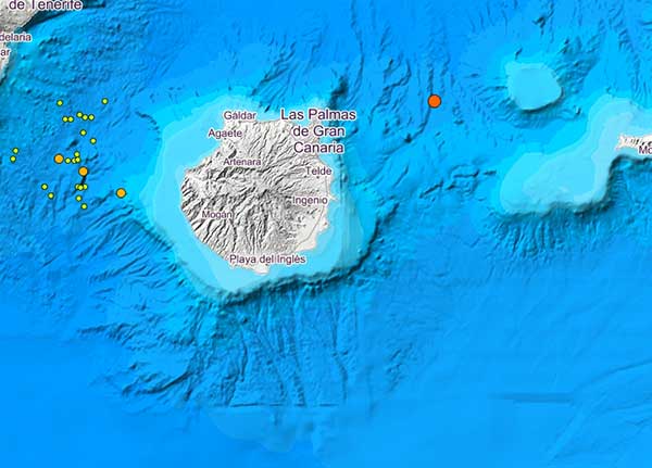 Terremoto noreste Gran Canaria, 3. 2 grados magnitud Terremoto noreste Gran Canaria, 3. 2 grados magnitud