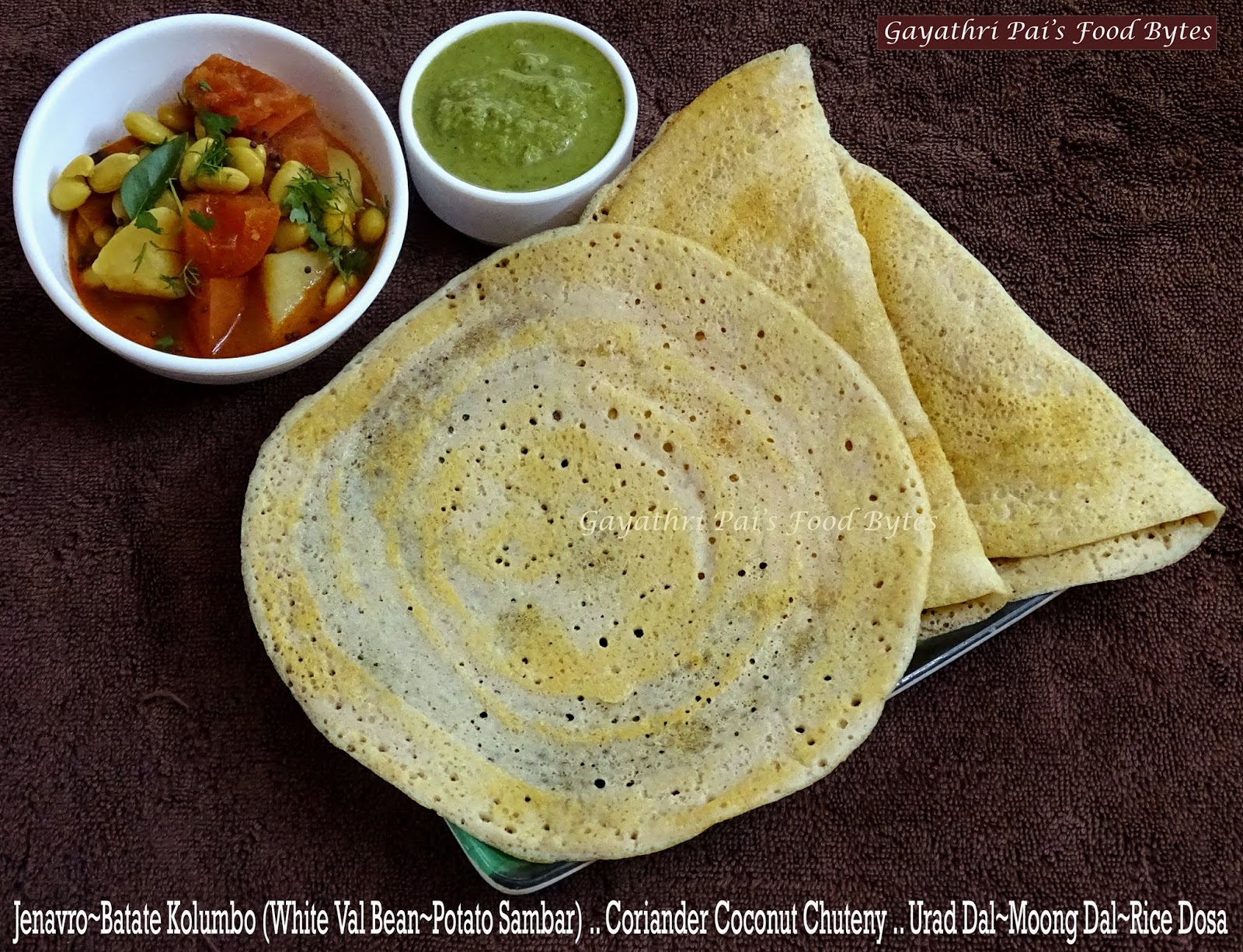 Gayathri Pai's Food Bytes Urad DalMoong DalRice Crispy Dosa with