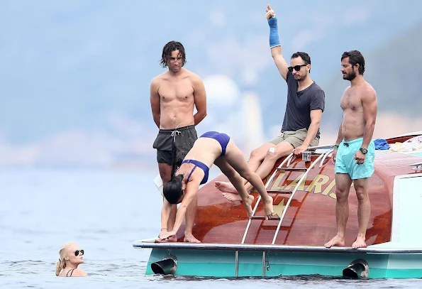 Prince Carl Philip of Sweden and his fiance Sofia Hellqvist on holiday in St Maxime