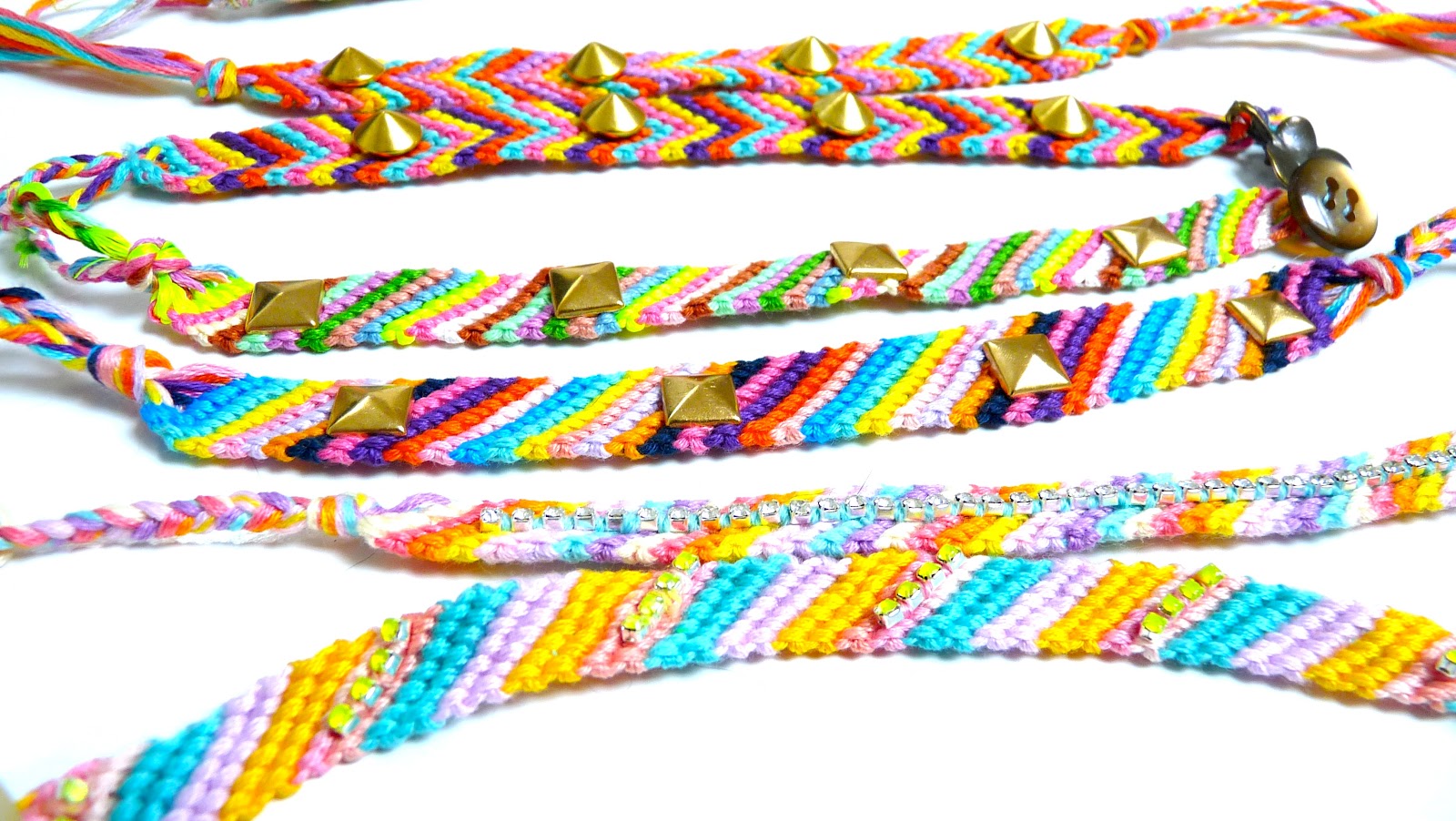 9 Bracelets Brésiliens Tissés Multicolores - Taille Ajustable 18-25 Cm - Style Ethnique Et Coloré