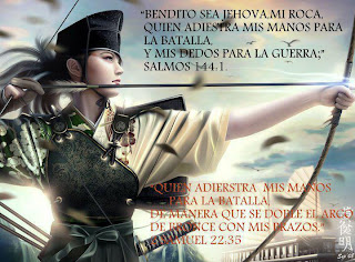 Resultado de imagen para bendito sea jehova quien adiestra mis manos a pelear