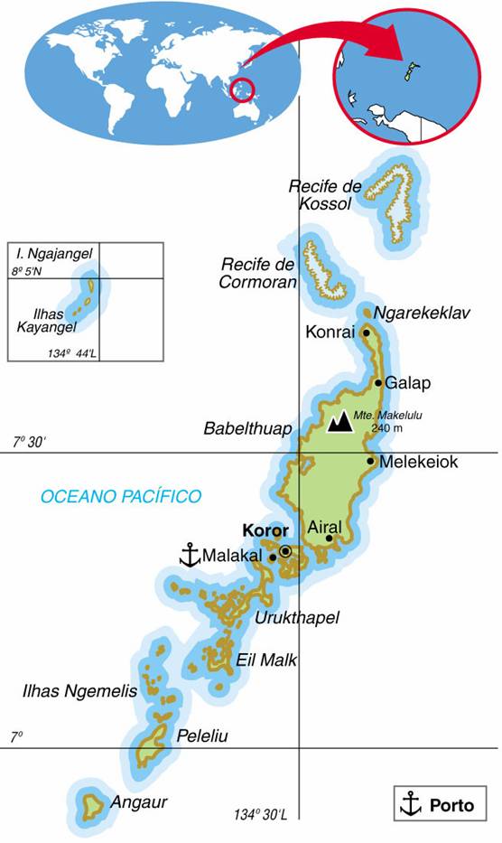 Palau, Aspectos Geográficos e Socioeconômicos de Palau PALAU, ASPECTOS GEOGRÁFICOS E SOCIOECONÔMICOS DE PALAU