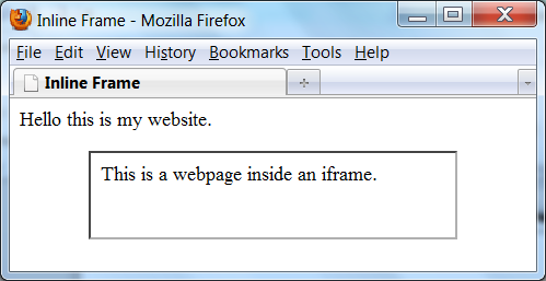 HTML - Inline Frames and Frame Related Attributes - TechTack - Lessons ...