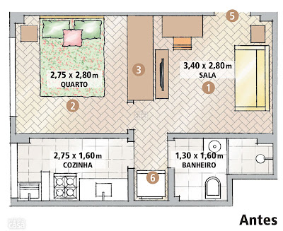 Kitnet reformada e decorada, cores vibrantes, estilo retrô. Blog Achados de Decoração Kitnet reformada e decorada, cores vibrantes, estilo retrô. Blog Achados de Decoração