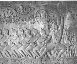 वासुकीचे शेपूट पकडलेले देव