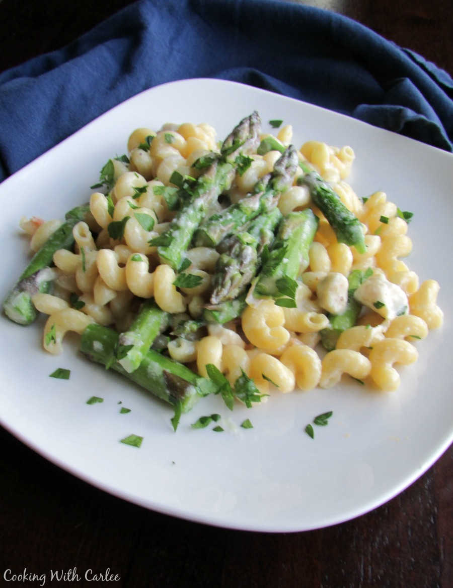 Cooking With Carlee Creamy One Pot ABC Pasta {Asparagus, Bacon and