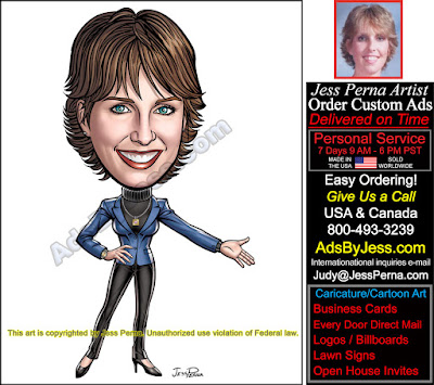 Standing Real Estate Agent Caricature Website Logo