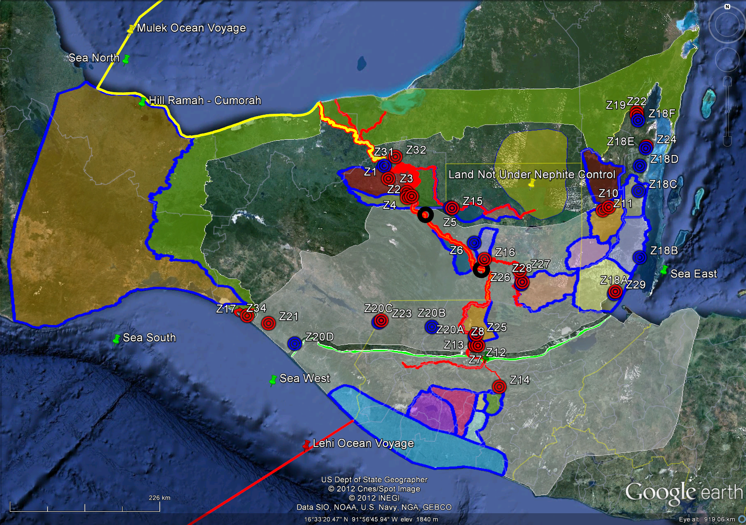 BOOK of MORMON RESOURCES Sidon East then West