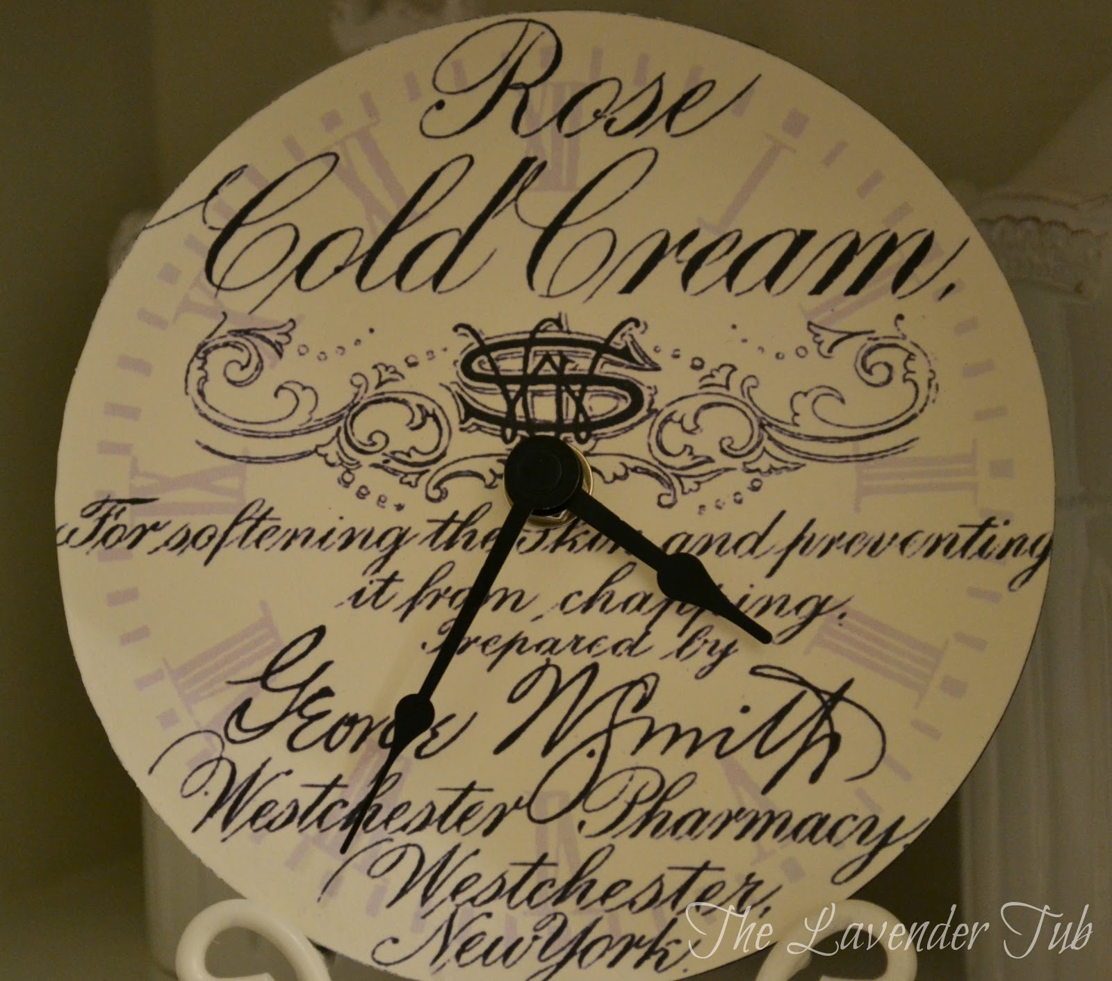 The Lavender Tub Vintage Bathroom Clock