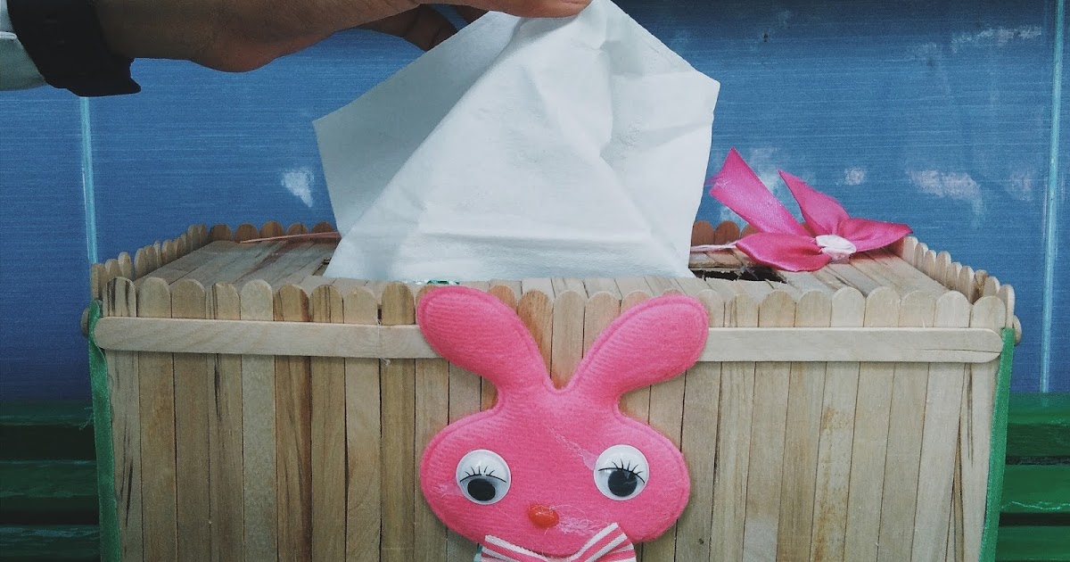 Cara Membuat Kotak Tissu / Tempat Tissu dari Stik Es Krim