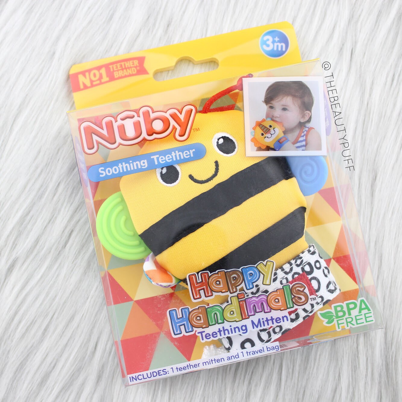nuby happy handimals teething mitten