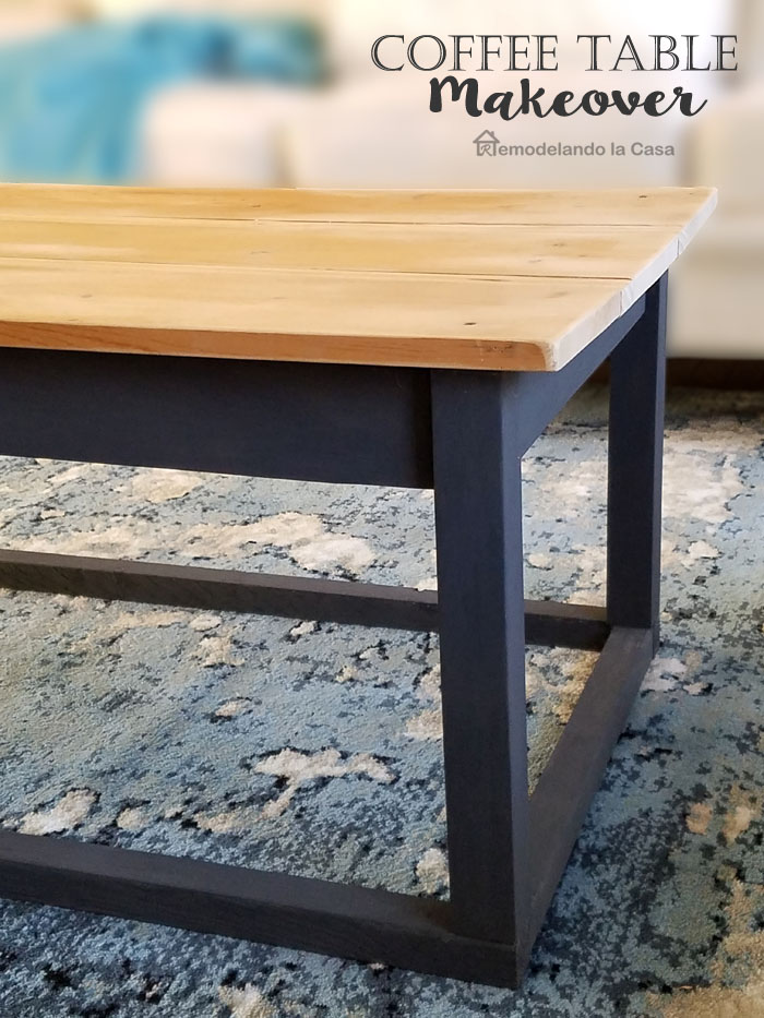 Farmhouse Style Coffee Table Makeover Remodelando la Casa