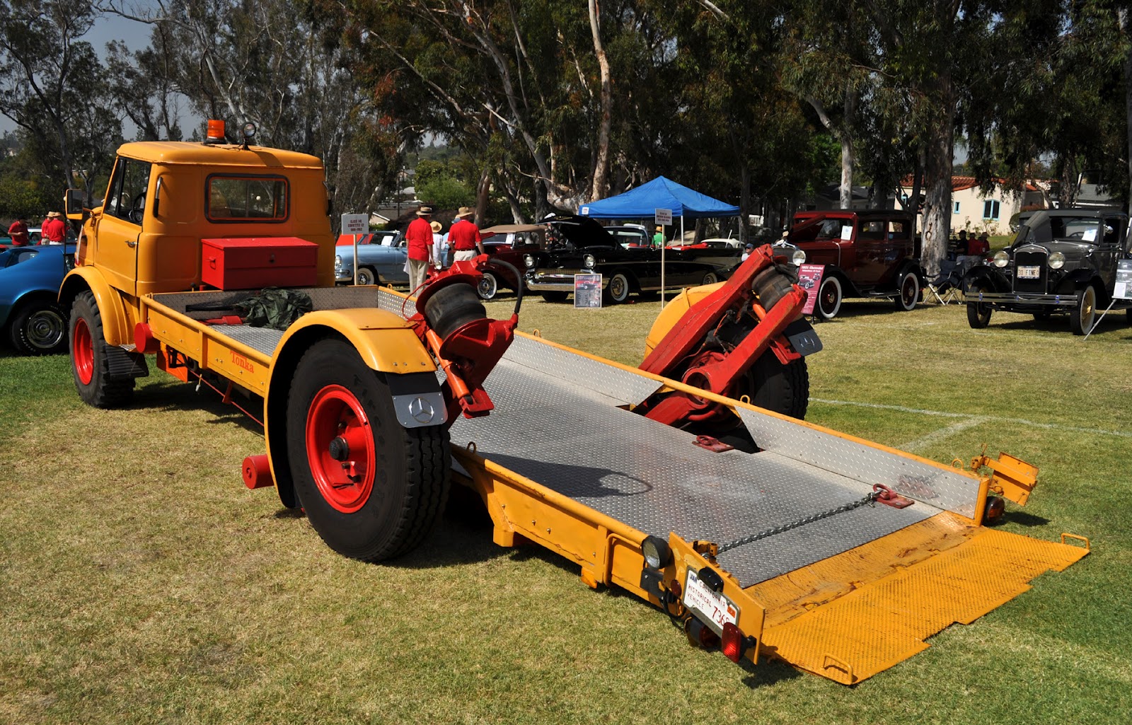 Just A Car Guy 1966 Unimog flatbed tow truck... with an innovative
