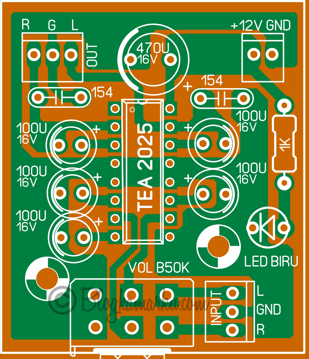 portable headphone amplifier PCB Layout BLOGKAMARKU