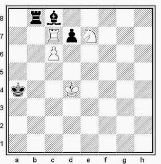 Estudio artístico de ajedrez compuesto por H. M. Kasparian (Sovietskaia, 1960)