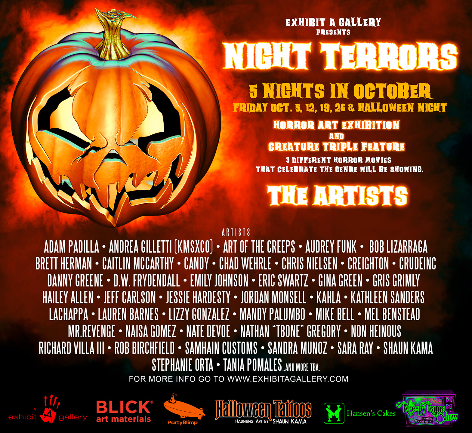 Things To Do In Los Angeles Halloween Update The Night Terrors Art