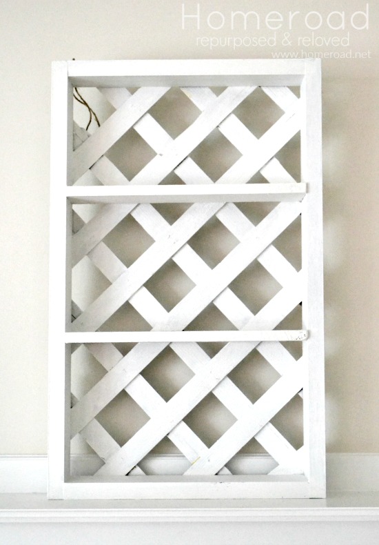 How to Build a Rustic Lattice Backed Display Shelf Homeroad