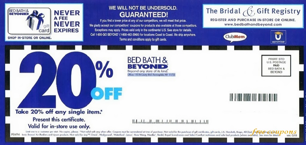  Bed Bath and Beyond  Coupons February 2014