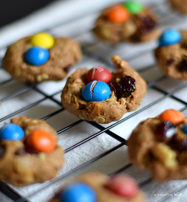 Trail Mix Cookies [Dairy-Free] | www.atravelingwife.com | a-traveling-wife