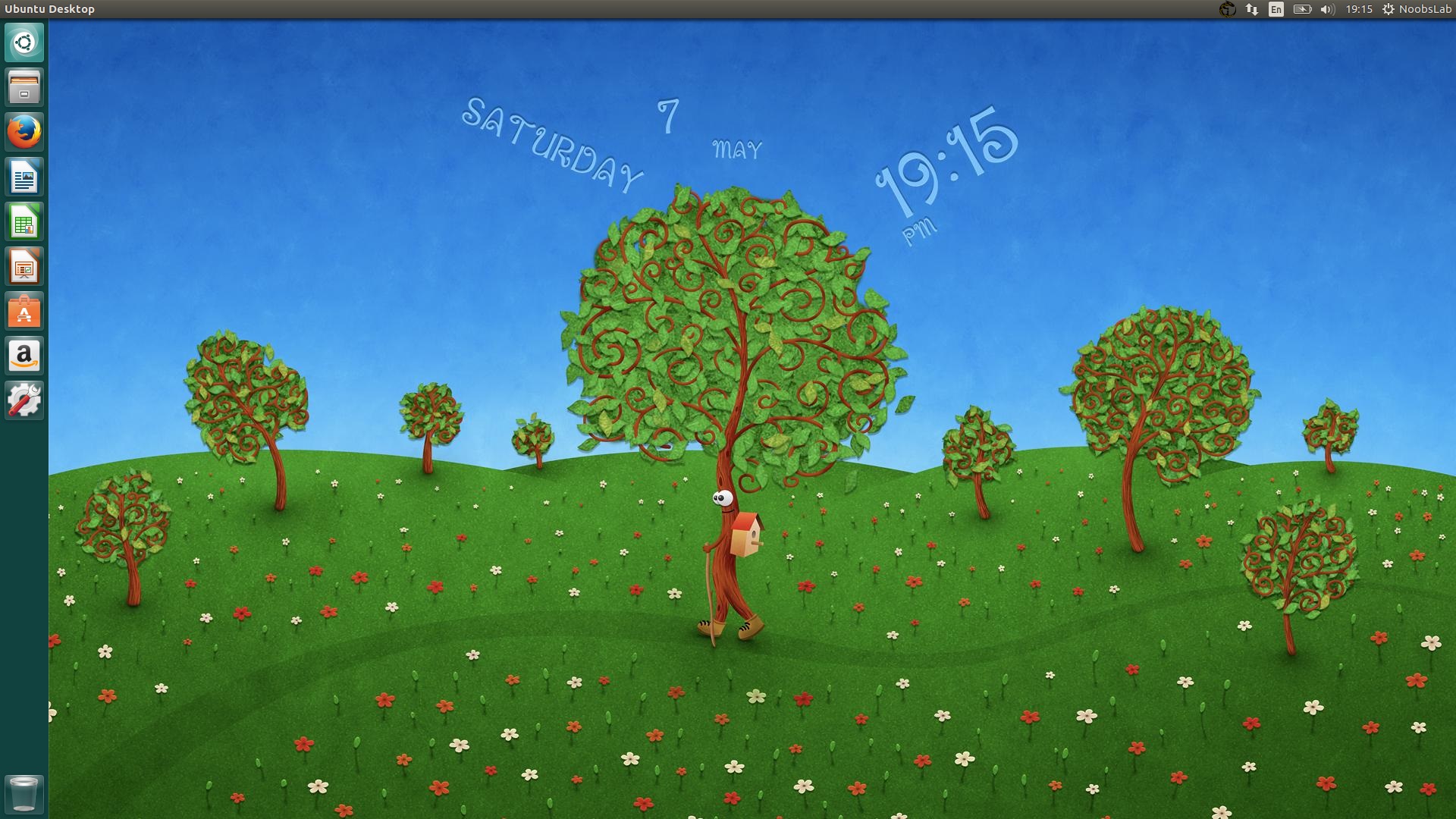 Wallch 4 Wallpaper Manager (Live Clock) for Ubuntu/Linux Mint via PPA NoobsLab Eye on