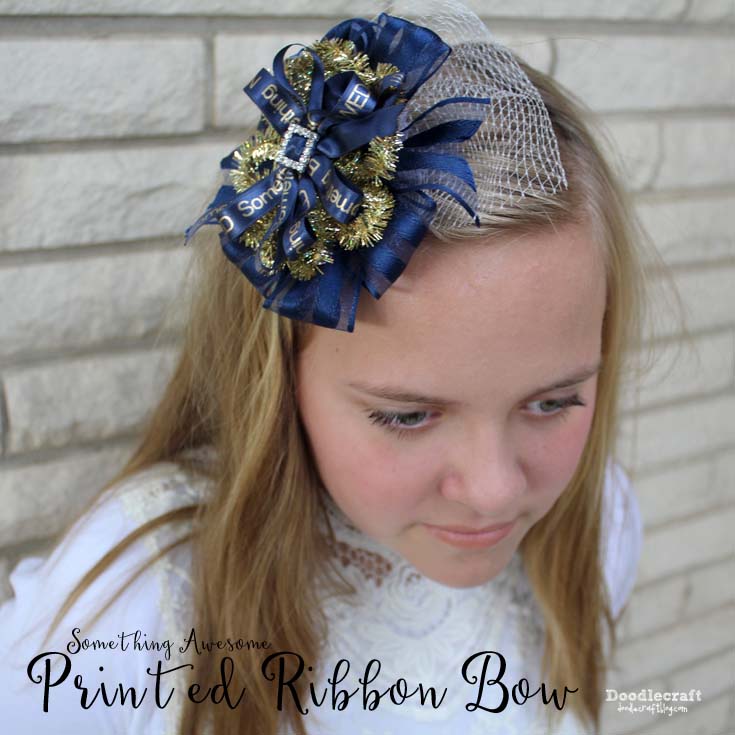 Something Awesome Printed Ribbon Bow!