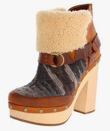 Woolrich wool and leather shearling ankle boot