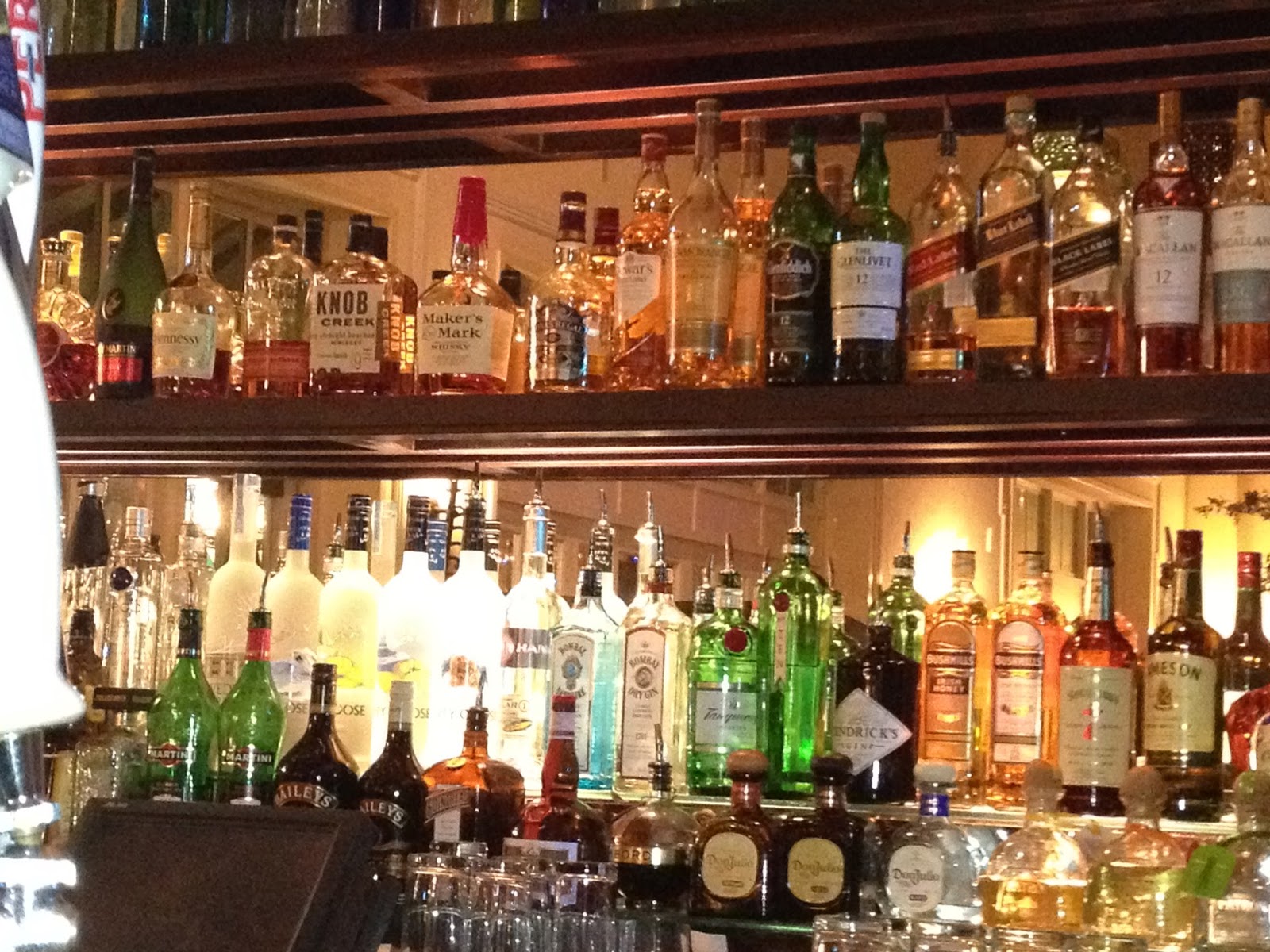 Pretty Glass Bottles Behind the Bar Self Sagacity