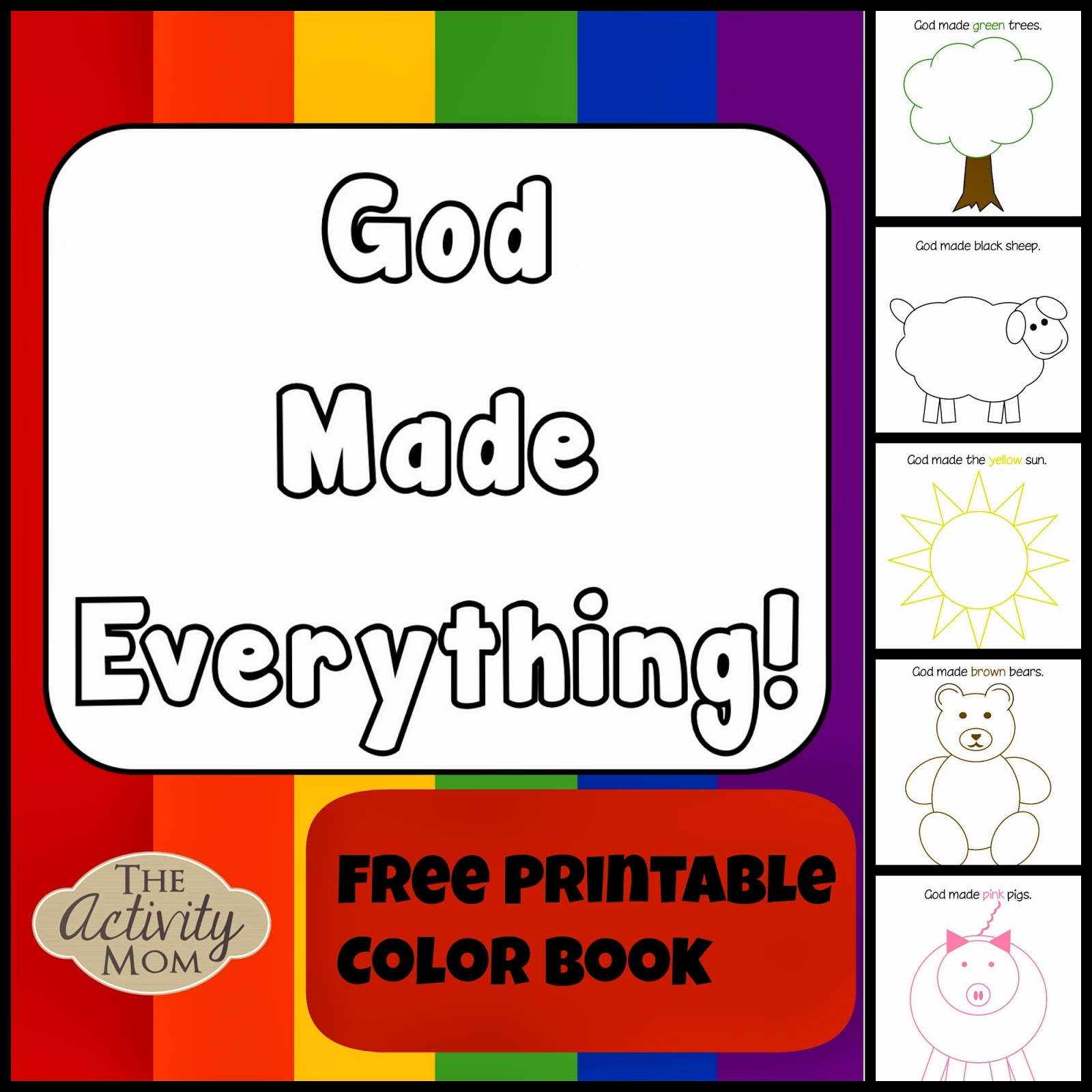 God made everything colors book
