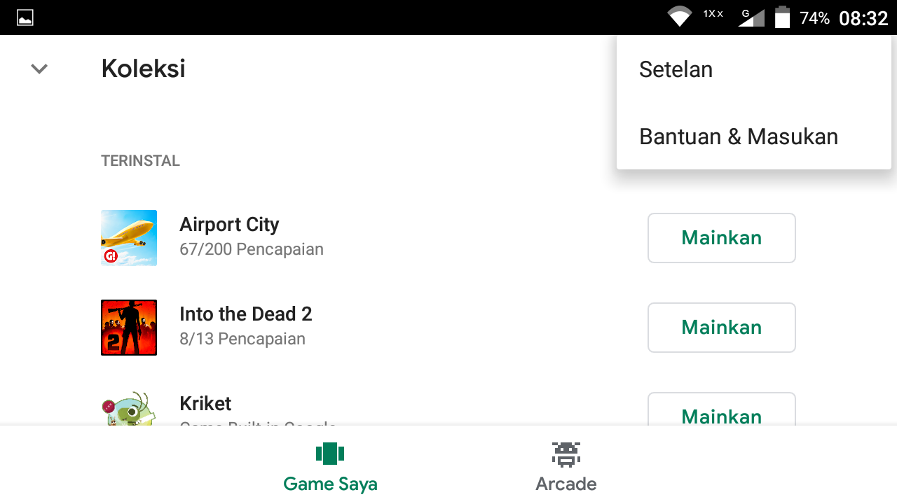 cara menghapus data game di android
