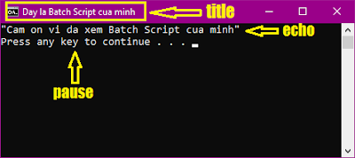 Tạo Batch Scirpt bằng Notepad trên Windows 10