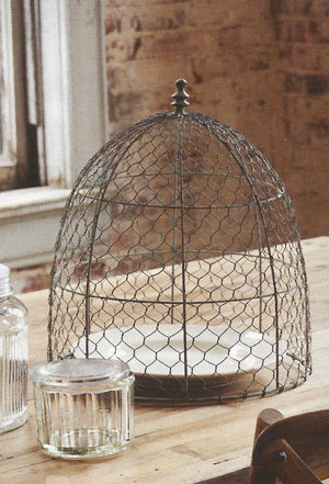 Large Chicken Wire Cloche Topiaries Set of 2 Farmhouse Decor
