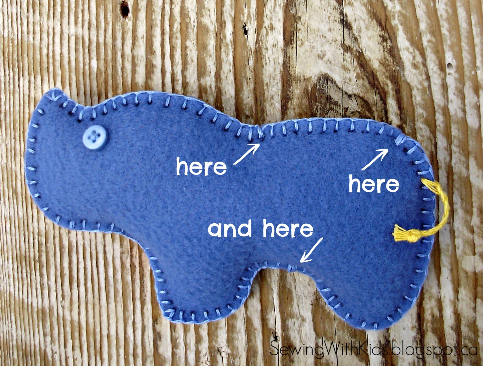 Sewing with Kids Howto Add New Thread to the Blanket Stitch, for Kids