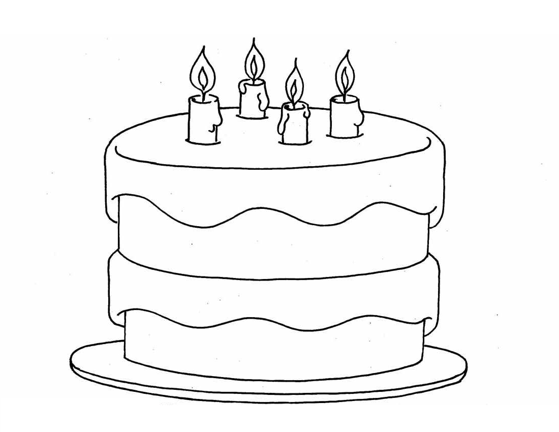 10 Mewarnai Gambar Kue Ulang Tahun