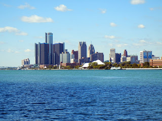 View of downtown Detroit, Michigan from Belle Isle