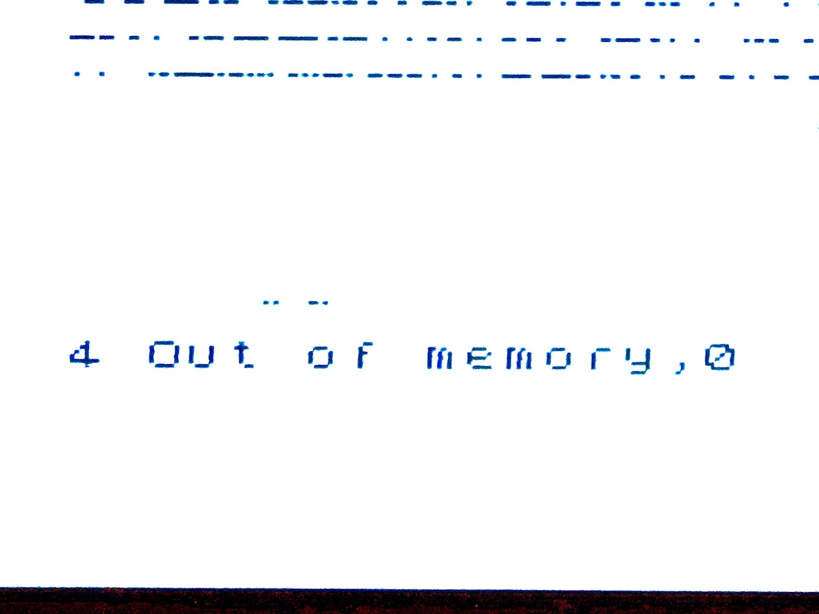 Tynemouth Software ZX Spectrum "4 Out of Memory" Error Repair