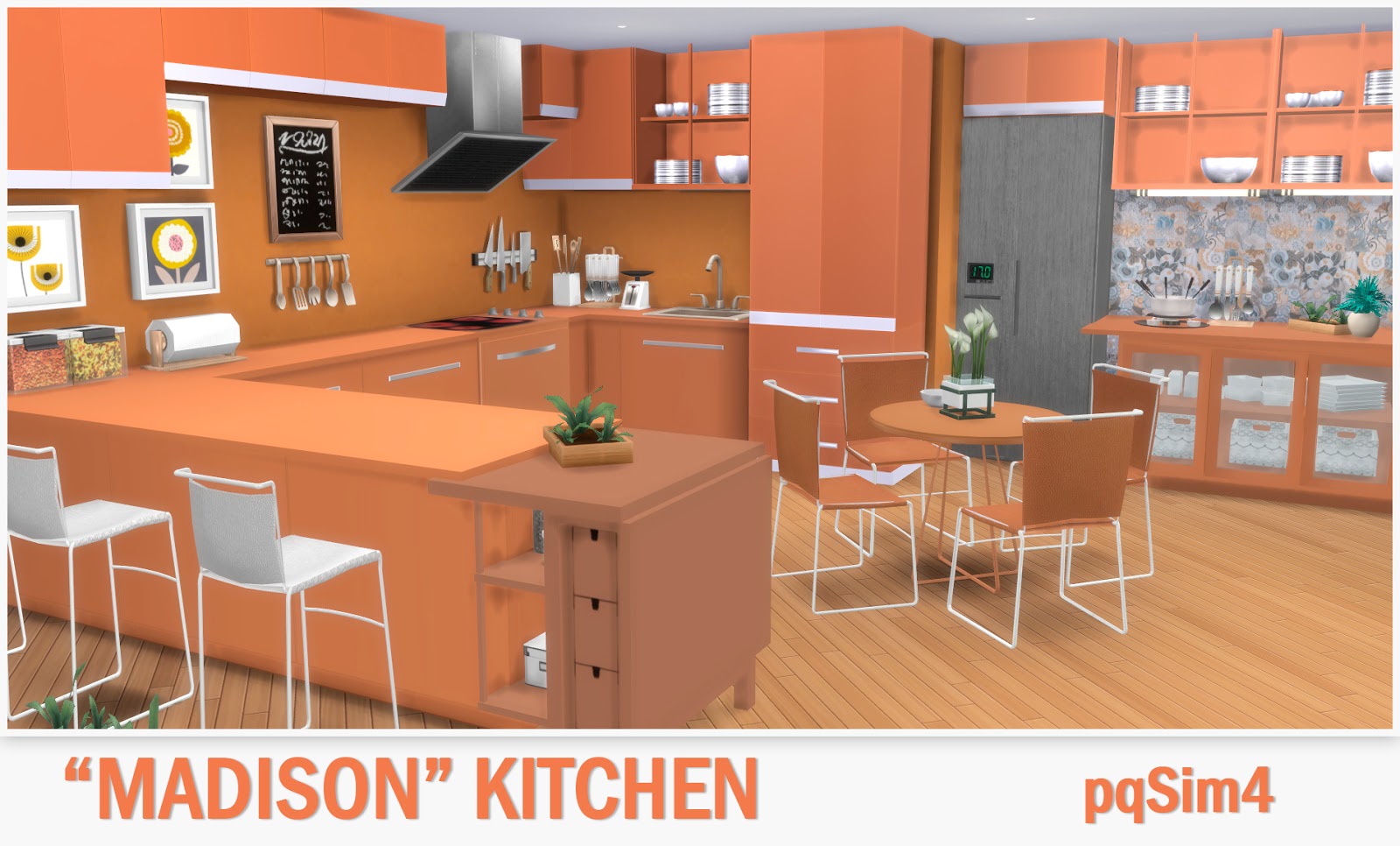 Sims 4 CC's The Best Kitchen “Madison” by pqSim4