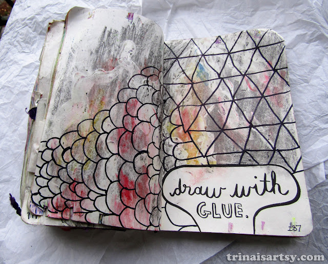 Wreck this Journal - Draw with glue