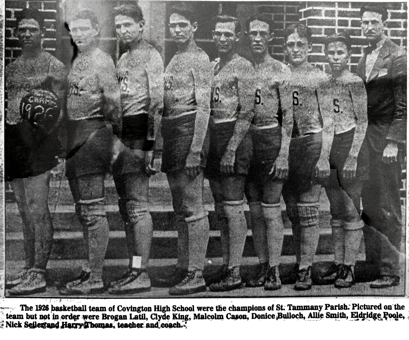Tammany Family Covington High Basketball Team 1926