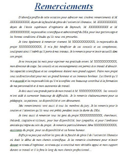 Exemple De Remerciement De Mémoire De Fin D étude  Le Meilleur Exemple