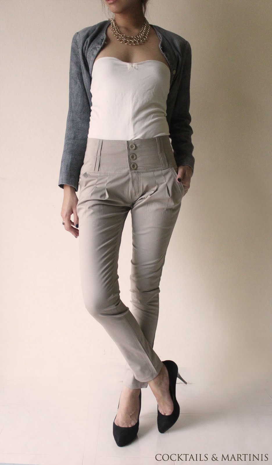 Cocktails & Martinis Fashion Online High Waisted Cigarette Pants