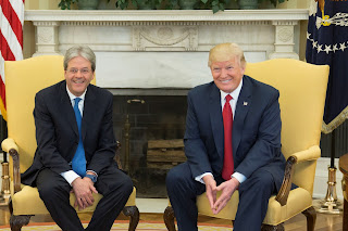 Gentiloni and US president Donald Trump