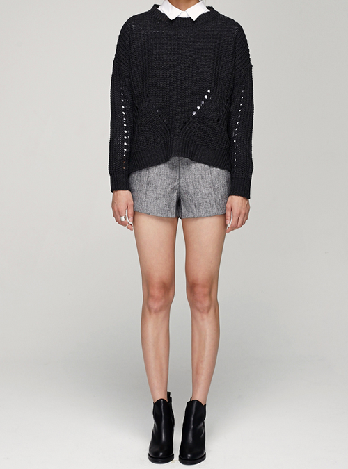 [Blackfit] Gray Wool Shorts | KSTYLICK - Latest Korean Fashion | K-Pop ...