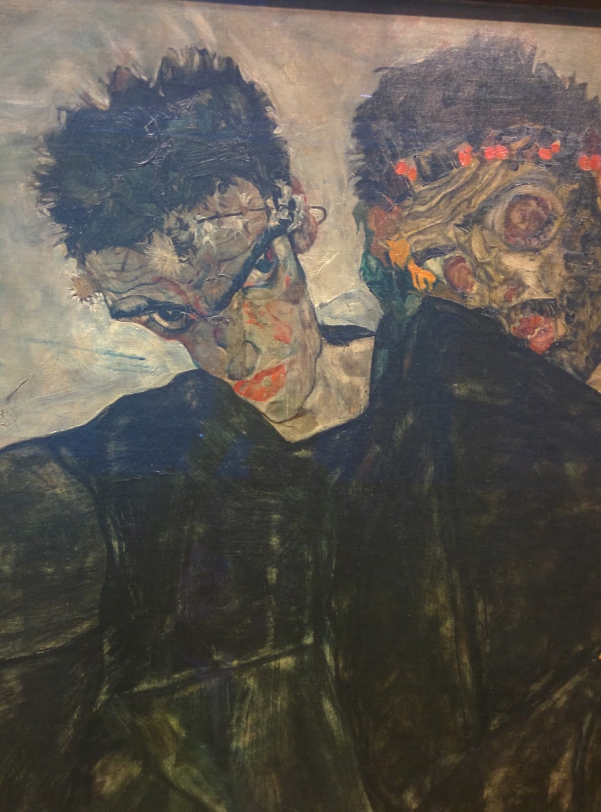 エゴン・シーレ、【隠者たち】、大判・希少な画集画、状態良好