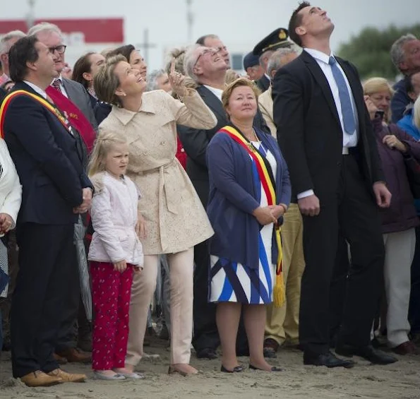 Queen Mathilde of Belgium and her youngest daughter Princess Eleonore attended the annual 'Sea Blessing' an catholic mass