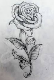 Cara membuat gambar bunga mawar