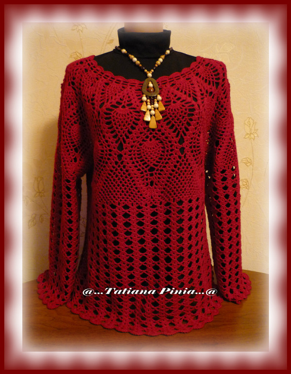 Lucru de mana crosetat, tricotat: Bluze crosetate+schema.