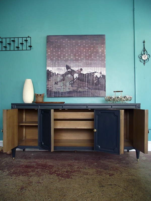 Vintage Ground Vintage Deep Blue Credenza / Sideboard / Buffet
