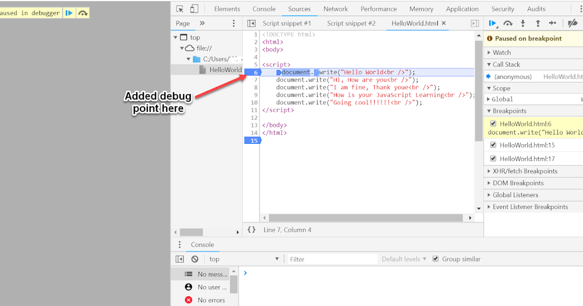 Programming for beginners: JavaScript: Continue Execution from any point
